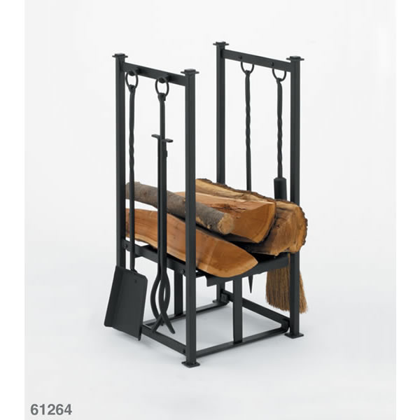 Wood Holder / Tool Set - Black Contemporary